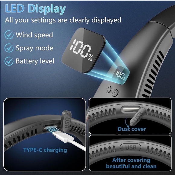 Portable Neck Fan with Cooling Technology - Picture 5 of 6